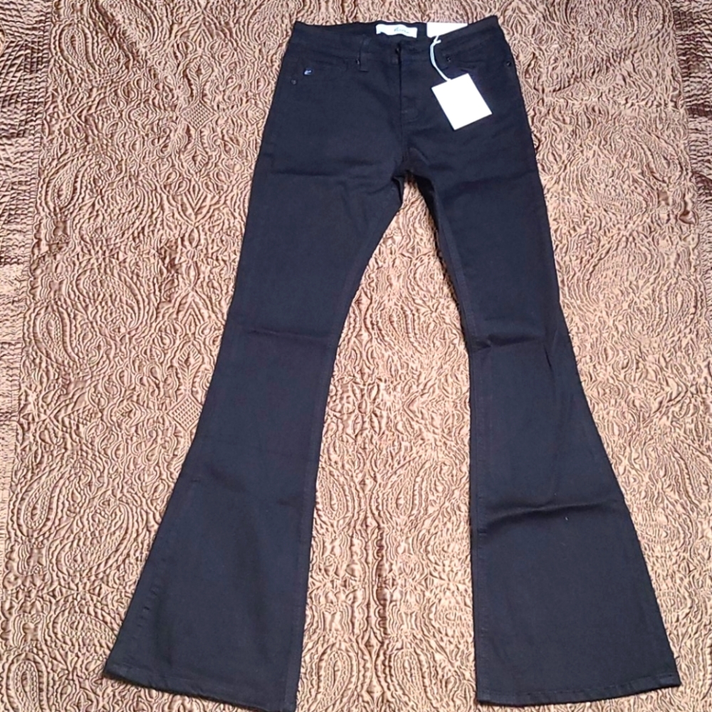 KanCan Vici Black Flare Jeans MidRise